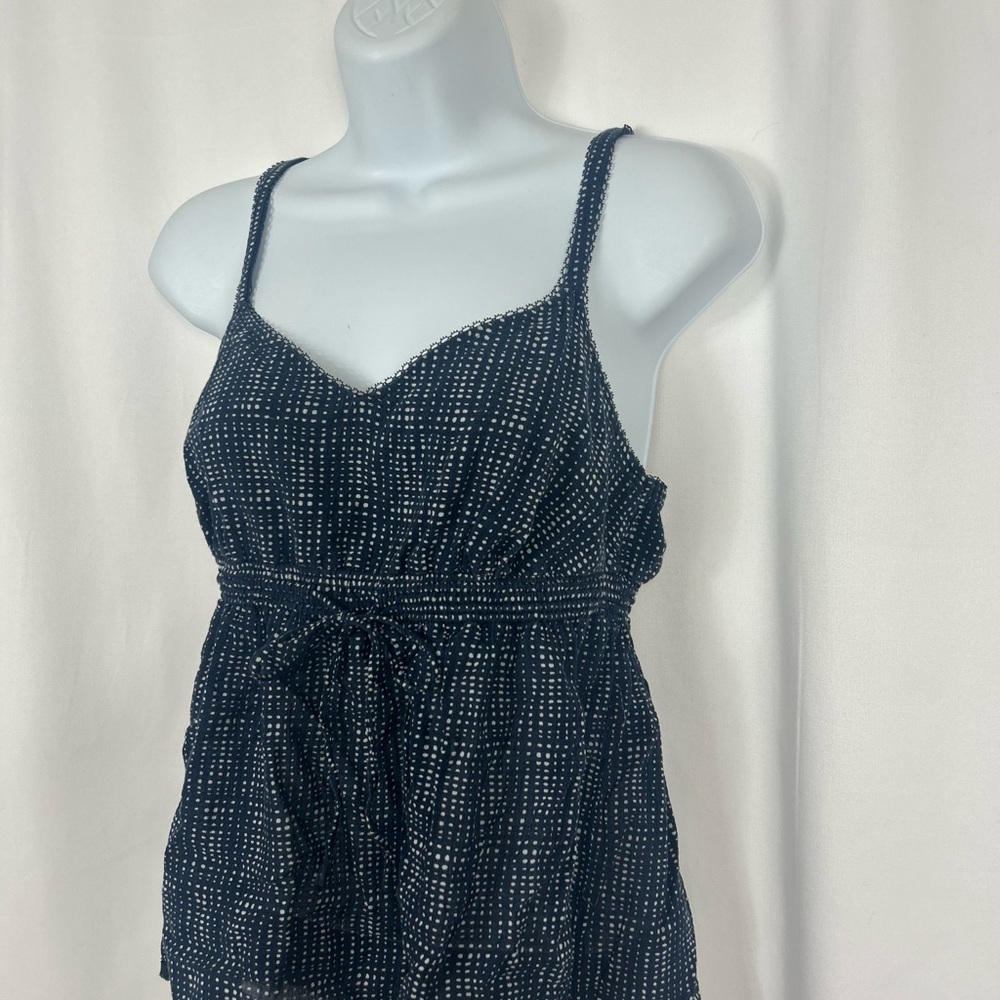 Gap Cotton Adjustable Spaghetti Strap Spotted Cam… - image 4